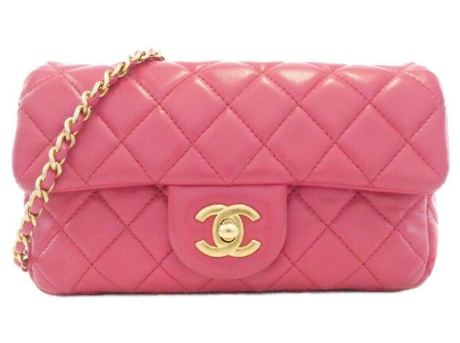 Borsa a tracolla in pelle Chanel AS1787 Rosa