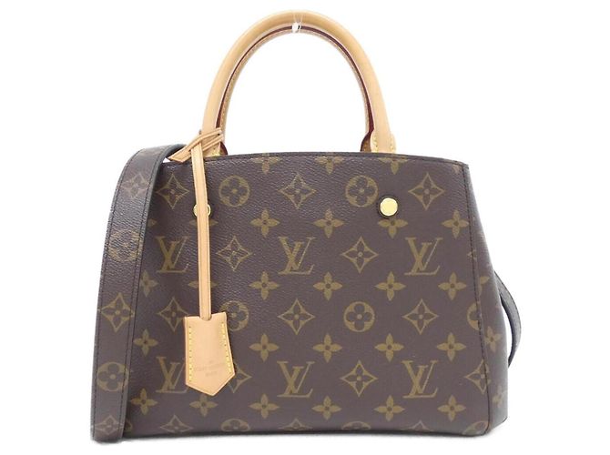 Borsa Louis Vuitton Monogram Montaigne BB Marrone