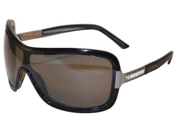 Óculos de sol Valentino com strass Preto