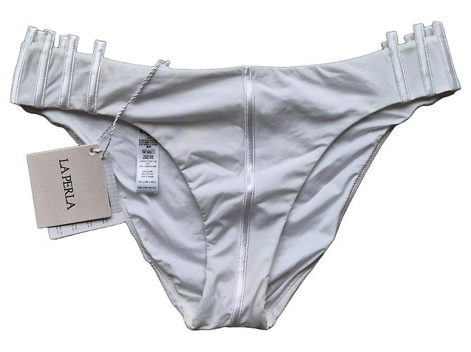 La Perla Bragas Blancas con Detalles Plisados Blanco