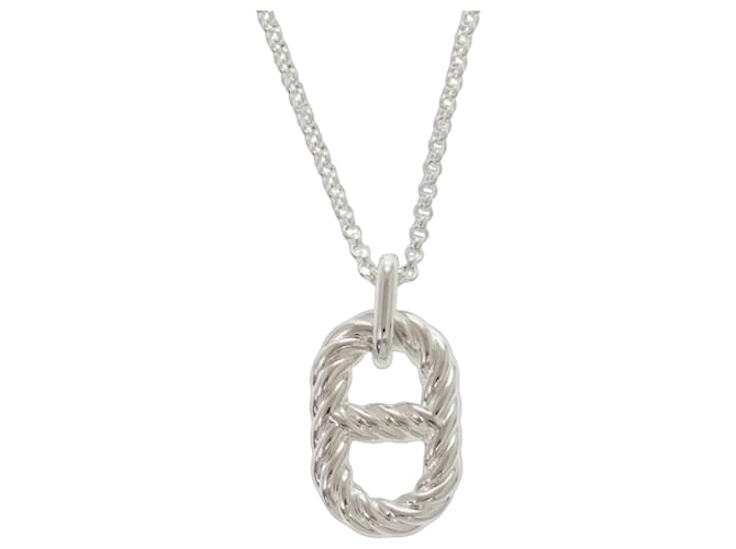 Hermès Hermes Chaine d'Ancre Area 2 GM Necklace Silvery 