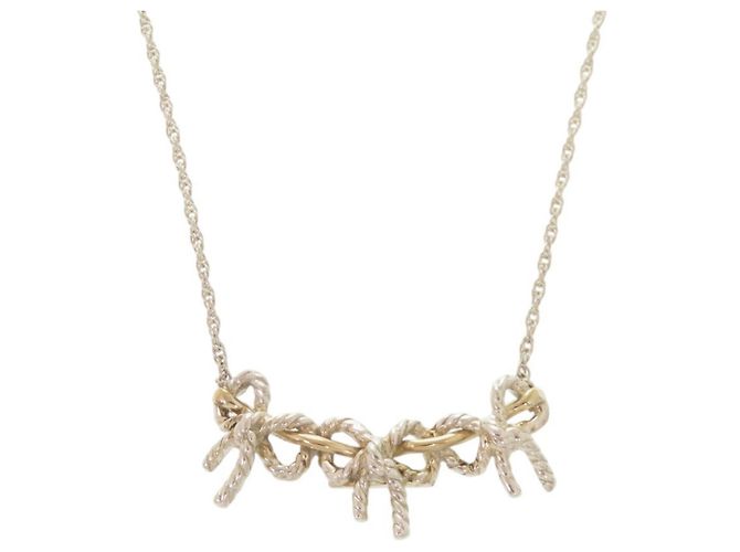 Tiffany & Co. Triple Ribbon Halskette Silber Golden