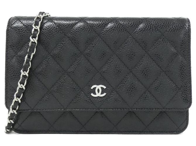 Catena per portafoglio Chanel Timeless Classic Nero Bordò