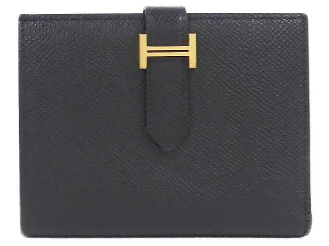 Hermès Hermes Bearn Compact Wallet Black