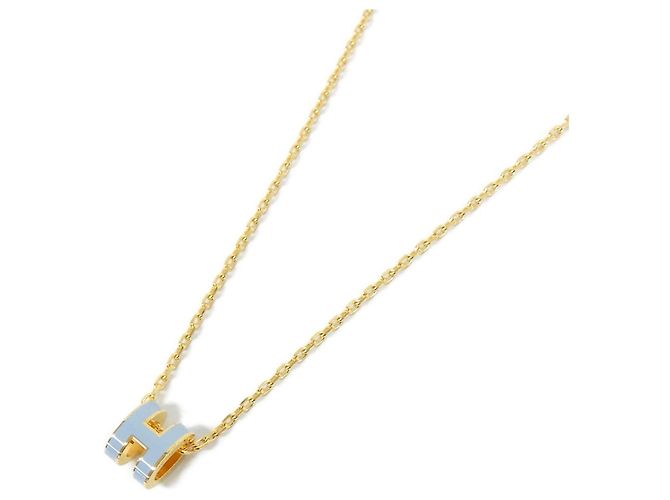 Hermès Collar Pop H MINI Hermes Azul Dorado