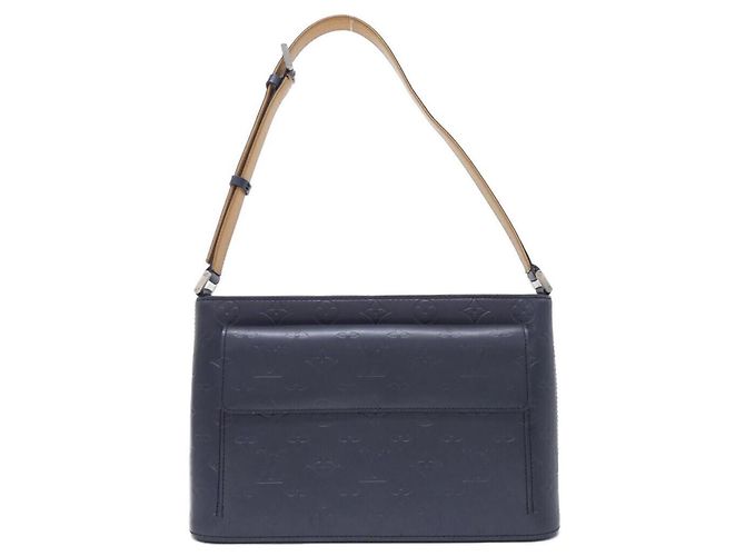 Borsa a tracolla Louis Vuitton Monogram Mat Alston M55125 Blu