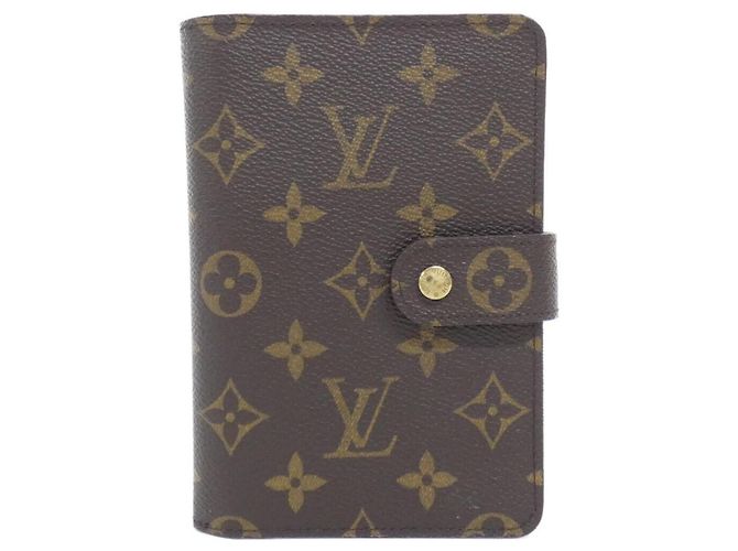 Louis Vuitton Monogram Porte Papier Zip Wallet Brown