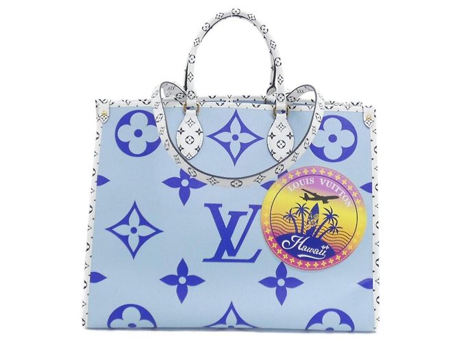 Bolsa Louis Vuitton Monogram Giant OnTheGo GM Azul