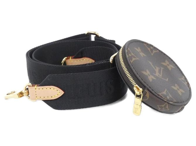 Louis Vuitton Monogram Shoulder Strap Brown Black