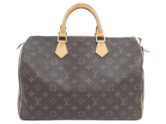 Bolsa Boston Louis Vuitton Monogram Speedy 35cm Marrom