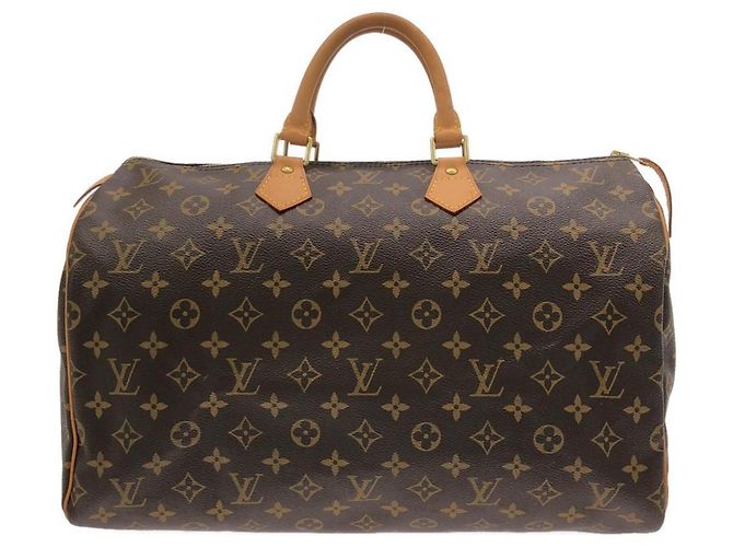 Sac Boston Louis Vuitton Monogram Speedy 40cm Marron