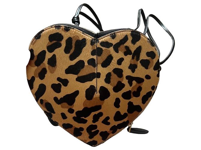 Alaïa Le Coeur sac cœur imprimé léopard Noir
