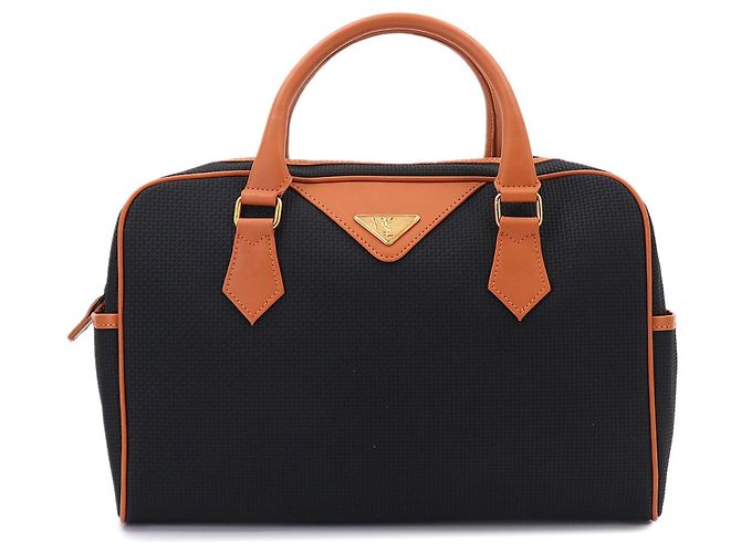 Yves Saint Laurent Boston Handbag Brown Black 