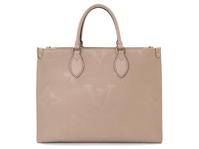 Bolsa Tote Louis Vuitton Onthego MM Monogram Empreinte Cinza