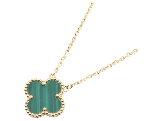 Van Cleef & Arpels Vintage Alhambra Malachite Necklace 