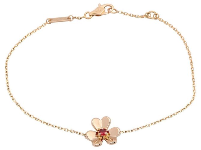 Van Cleef & Arpels Frivole Mini Ruby Armband Rot Golden 