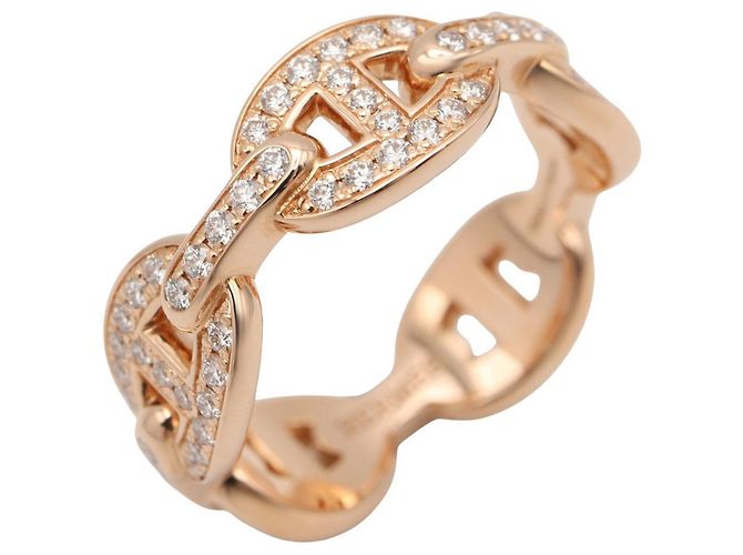 Ring Hermès Anello Enchainée PM Diamante Hermes D'oro