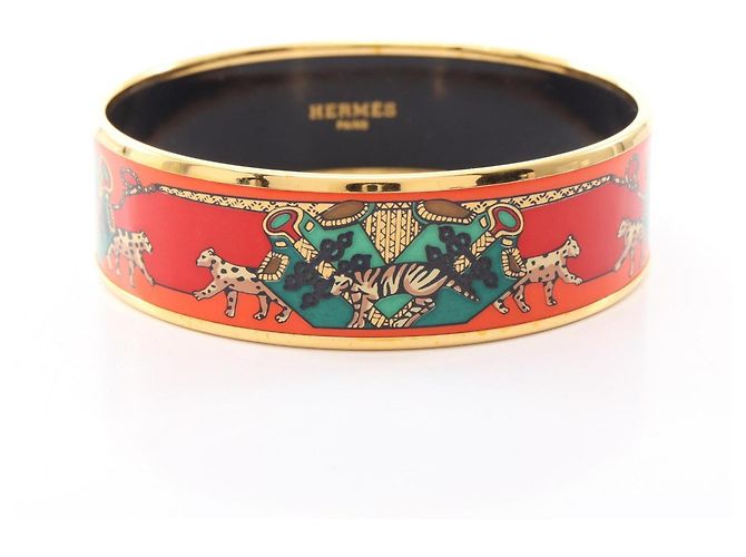 Hermès Pulsera EMAGLE GM Hermes Multicolor Dorado Naranja
