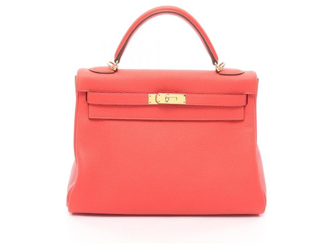 Hermès Bolsa Hermes Kelly 32 em Rose Jaipur Rosa