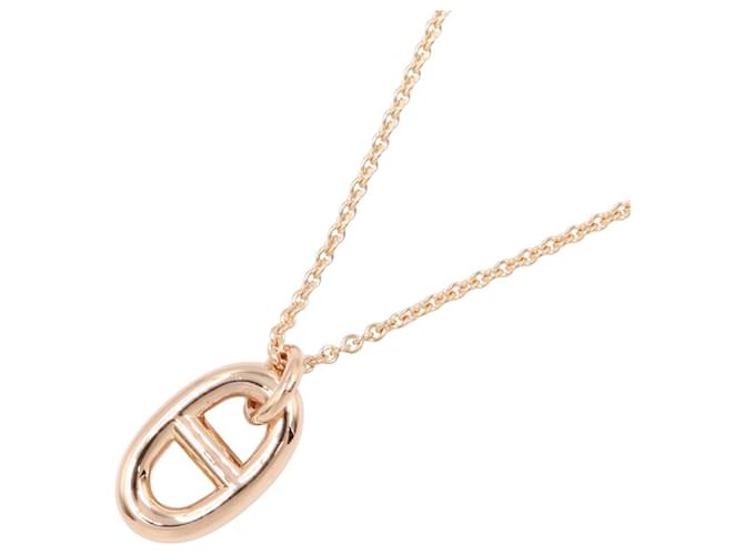 Hermès Hermes Farandole 18K Pink Gold Necklace Golden 