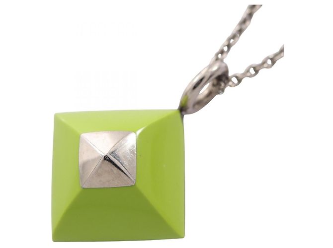 Hermès Collana Hermes Medor Cupid Argento Verde 