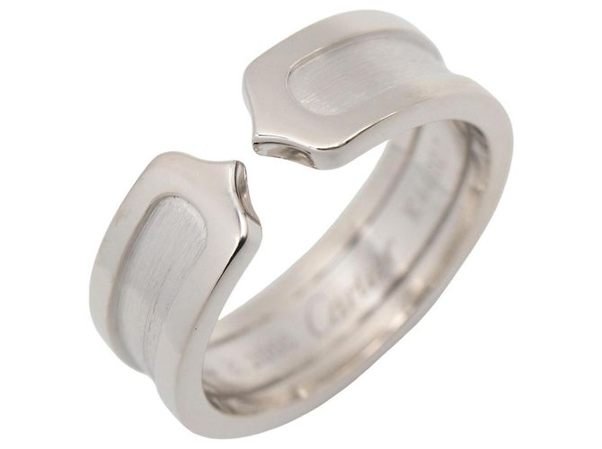 Anel Cartier C2 em ouro branco 18K Prata