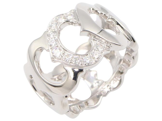 Cartier C de Diamond Ring Silvery