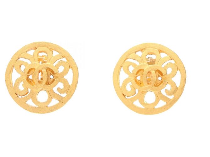 Orecchini Chanel Coco Mark Circle D'oro 