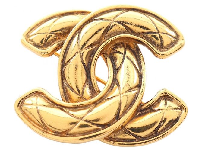 Spilla Chanel Coco Mark Matelassé D'oro