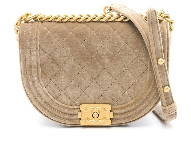 Le Boy Bolsa de Ombro Chanel Boy Small Caqui
