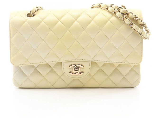 Chanel Matelassé Double Flap Gradient Shoulder Bag Yellow