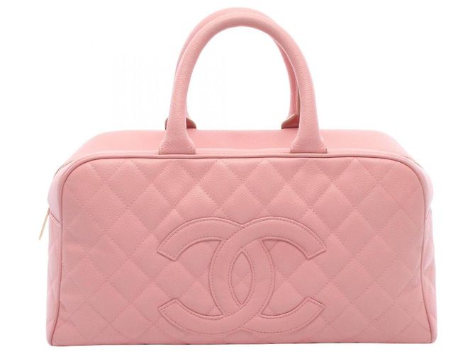 Borsa Bowling Chanel Matelassé Coco Mark Rosa