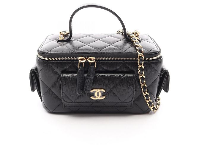 Bolsa de Vanity Matelassé Chanel Preto