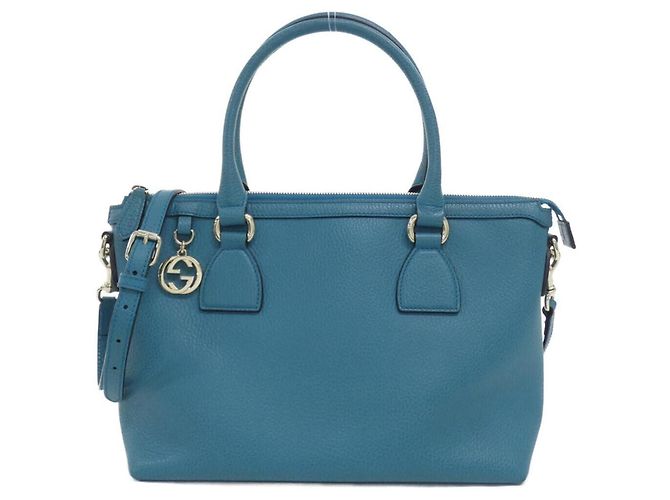 Gucci Handtasche aus hellblauem Leder