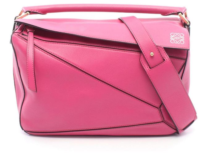 Bolsa 2-Way Loewe Puzzle Bag Medium Rosa