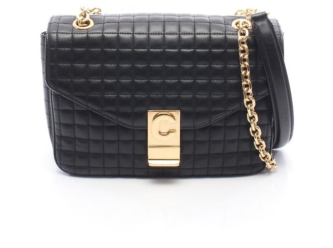 Céline Celine C Medium Shoulder Bag Black