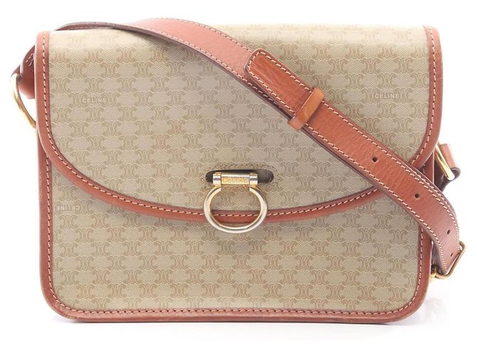 Céline Borsa a Spalla Celine Triomphe Marrone Beige 
