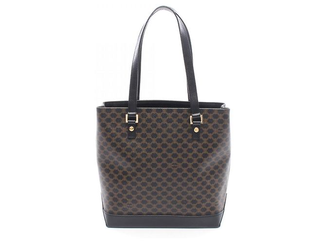 Céline Borsa Tote Celine Macadam Marrone Nero