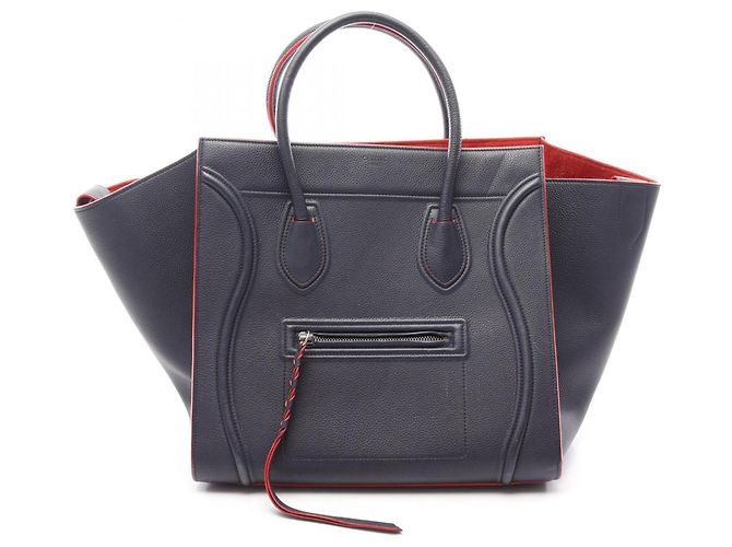 Céline Borsa Tote Celine Luggage Phantom Rosso Blu navy