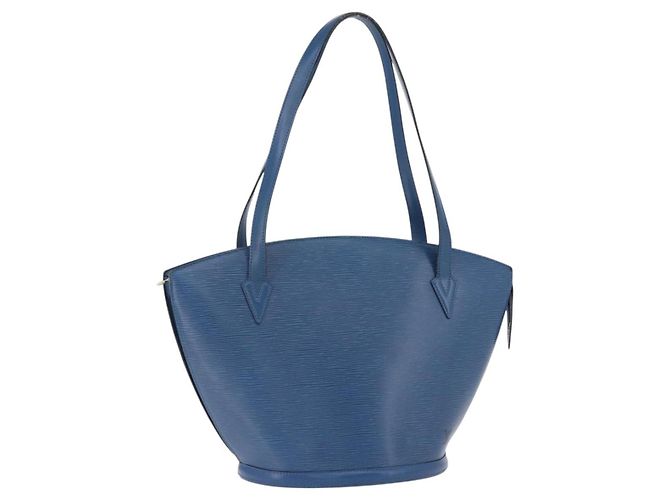LOUIS VUITTON Epi Saint Jacques Bolso de compras de hombro Azul M52275 Auth BA14083