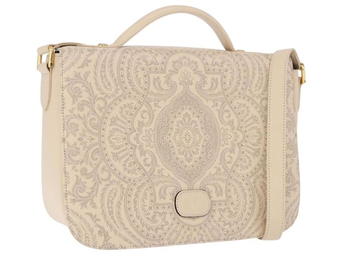Borsa a Spalla VALENTINO in Pelle 2way Avorio Oro Auth BA14149V D'oro Crudo