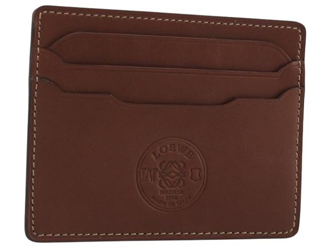 LOEWE Kartenetui Leder Braun Auth 193161V