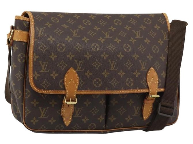 LOUIS VUITTON Bolsa de Ombro Monogram Gibeciere GM M42246 LV Auth hk3975