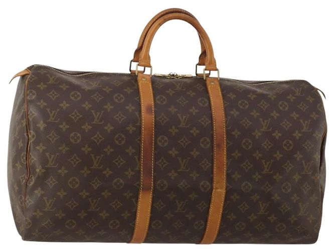 LOUIS VUITTON Monogram Keepall 55 Boston Bag M41424 LV Auth 191510 Monogramme