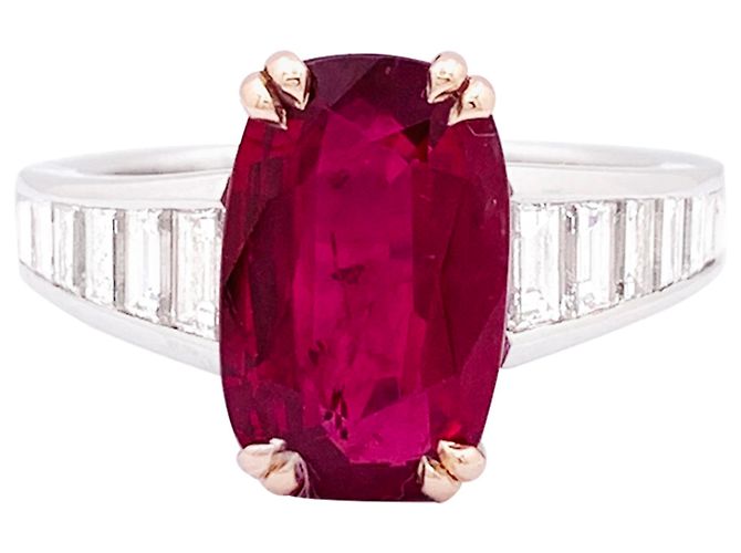Autre Marque Anello Manalys, in oro, diamanti e rubini.