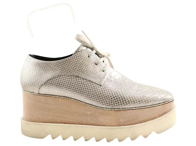 Stella Mc Cartney Mocassini Stella McCartney in pelle argentata Argento