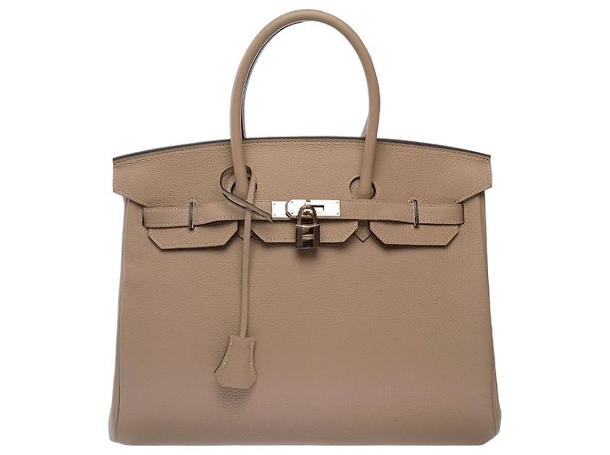Hermès Sac HERMES Birkin 35 en Cuir Gris - 103760