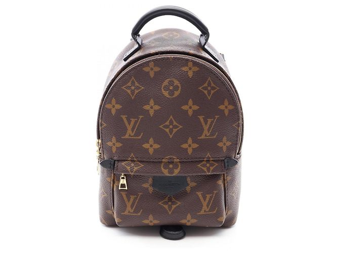 Louis Vuitton Palm Springs Mini Rucksack Braun Schwarz Monogramm