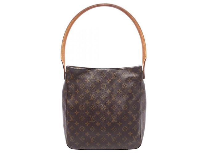 Borsa a tracolla Louis Vuitton Looping GM Monogram Marrone Monogramma
