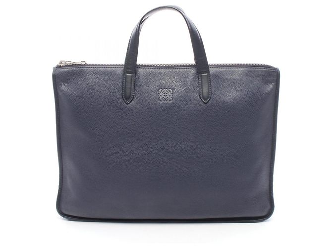 Mallette Loewe Anagram Noir Bleu Marine